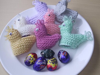 PDF download Easter baby chicks DK knitting pattern chocolate mini eggs cover