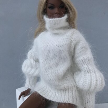 Puff Sleeve Sweater and had knitted flat