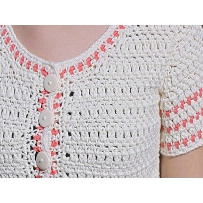 Hooked for Life Peaches & Cream Cardi PDF at WEBS