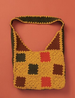 Felted And Crochet Patchwork Bag in Patons Classic Wool Worsted