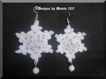 Thank You Snowflakes Crochet Earrings Pattern