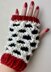 Cruella Inspired Fingerless Mittens