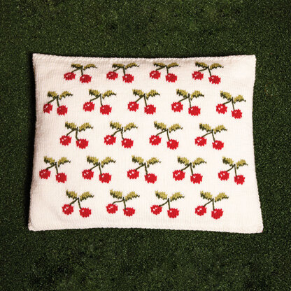 Cherry Cushions - Knitting Patterns for the Home in Debbie Bliss Rialto DK