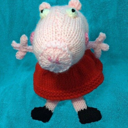 Peppa Pig choc orange cover / toy - knitting pattern