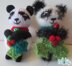 Holly Jolly Panda Hanging Ornament