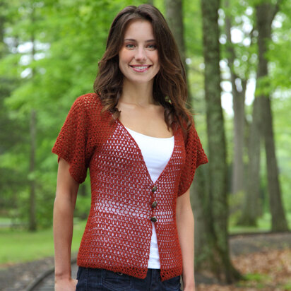 400 October Mountain Cardigan - Crochet Pattern for Women in Valley Yarns 2/14 Alpaca Silk