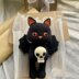 Bat Cat With Skull Amigurumi