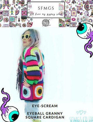 Granny Square Eyeball Cardigan