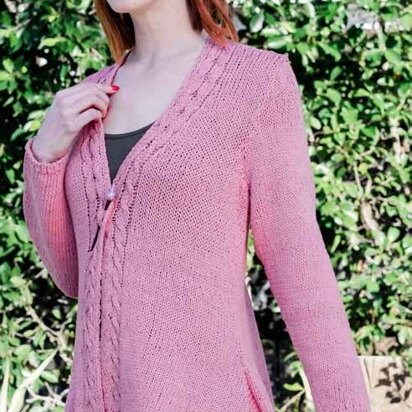 Trendsetter 5800B Cabled Border Swing Cardigan PDF