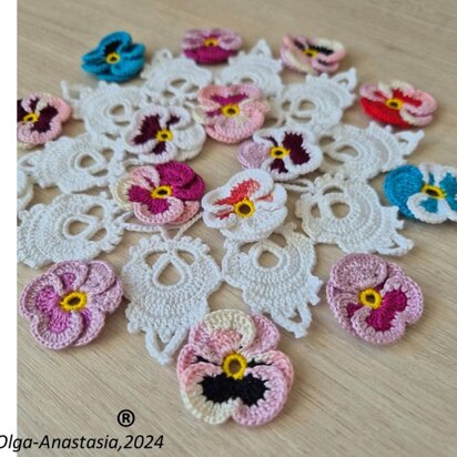 Floral table napkin Irish crochet lace 3