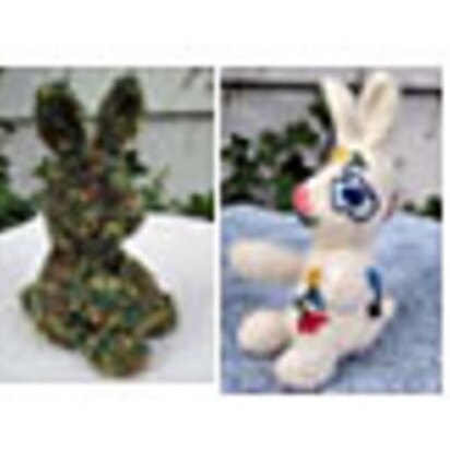 Knitted/Felted Garden Rabbits