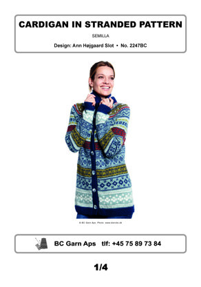 Cardigan in Stranded Pattern in BC Garn Semilla - 2247BC - Downloadable PDF