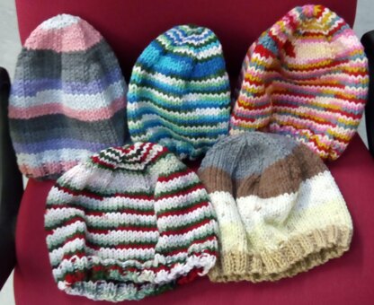 Easy Fast Chunky Hat Knitting pattern by Elise Mann | LoveCrafts