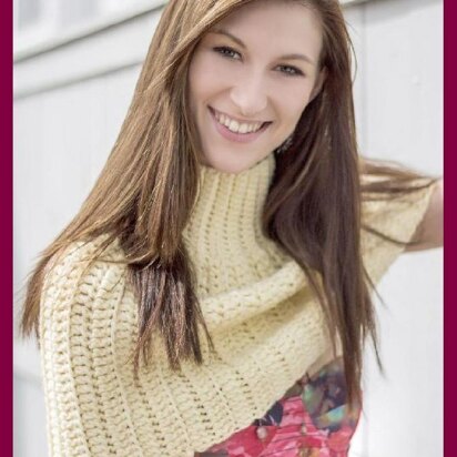 Crochet Turtleneck Poncho Pattern A Designer Capelet