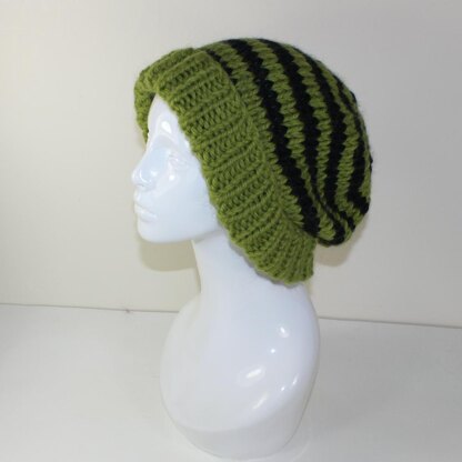 Extra Roomy Stripe Big Beanie