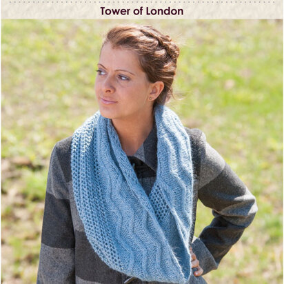 Tower of London Cowl in Classic Elite Yarns Majestic Tweed - Downloadable PDF