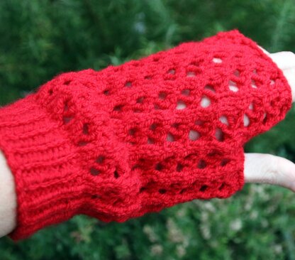 Knitted christmas Wrist Warmers