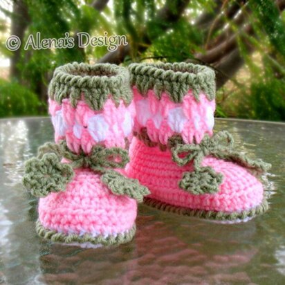 Crochet Blossom Toddler Booties
