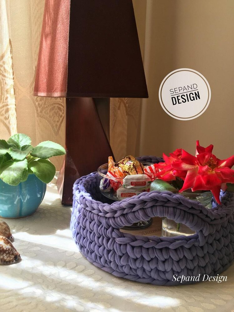 トップス Stretched Traicetate Basket Pattern Top Zpagetti (t-shirt) yarn basket with handle 2 Crochet pattern by