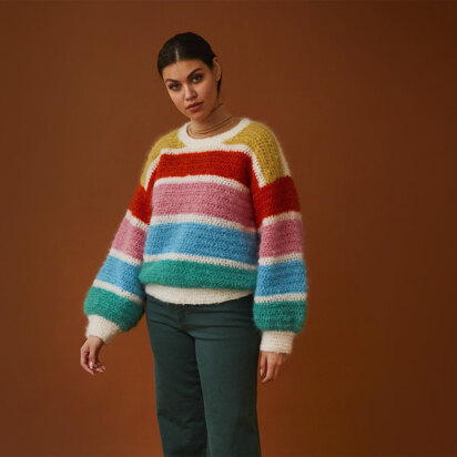 Debbie Bliss Crochet Striped Sweater PDF