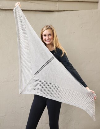 Lace Bordered Shawl in Plymouth Yarn Arequipa Worsted - 3219 - PDF