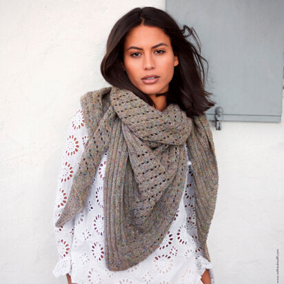 Lana Grossa 18 Shawl in Ecopuno Tweed PDF