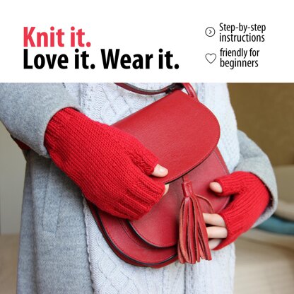 Knitted Fingerless Gloves for Woman