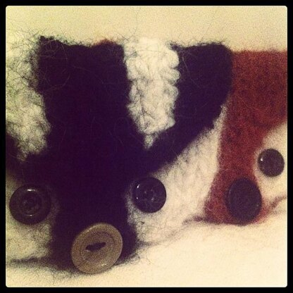 Felted Badger Coin Purse