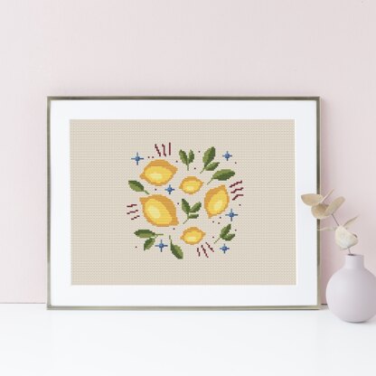 Hope and Hart - Lemons - Beginner - Friendly Counted Cross Stitch Pattern