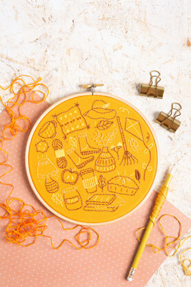 Hawthorn Handmade Autumn Doodles Embroidery Kit