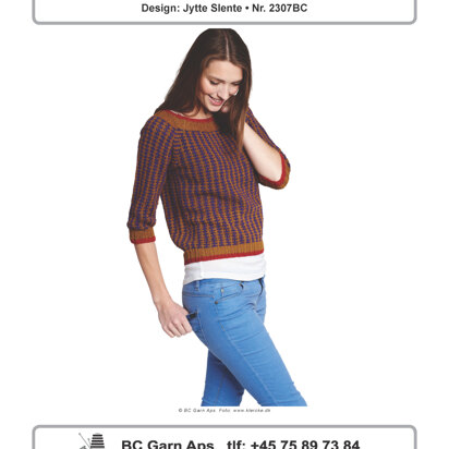 Striped Pullover in Lana Grossa Gomitolo Summer Tweed - 09 - Downloadable  PDF