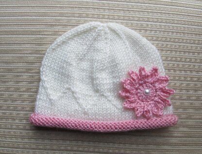 Hat "Masha" for a Baby Girl 0-3, 3-6 and 12-18 Months