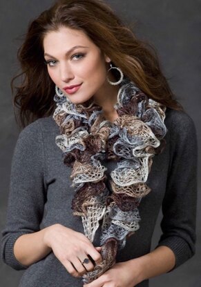 Smoky Swirls Scarf in Red Heart Boutique Sashay - LW2920