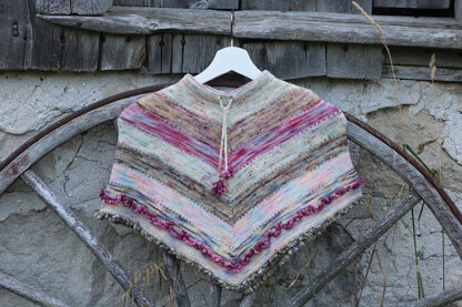 Ballet Paintbox Poncho in Koigu Pencil Box KPPPM 10 Ball Colour Pack - Downloadable PDF