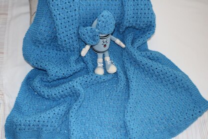 Blue Crayon Baby Blanket