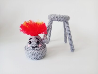 Bunsen Burner Crochet. Chemistry Set Crochet.