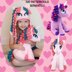 Stuffed Amigurumi Unicorn Toy