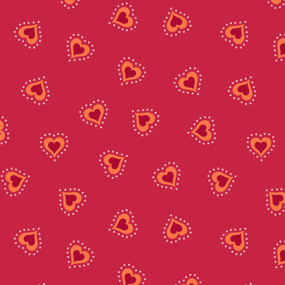 Lewis & Irene Little Matryoshka - Hearts on red