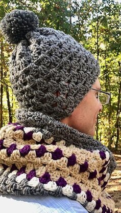 Salt Point Trio Cowl and 2 Hats Crochet Pattern