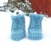 Teal Textured Baby Boots