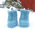 Teal Textured Baby Boots