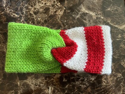 Grinch inspired ear warmer