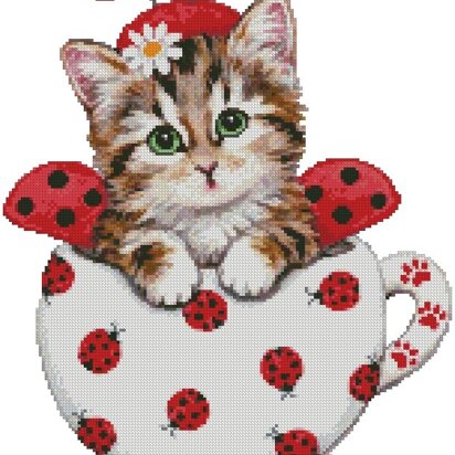 Ladybug Kitty Cup - #12345-KH