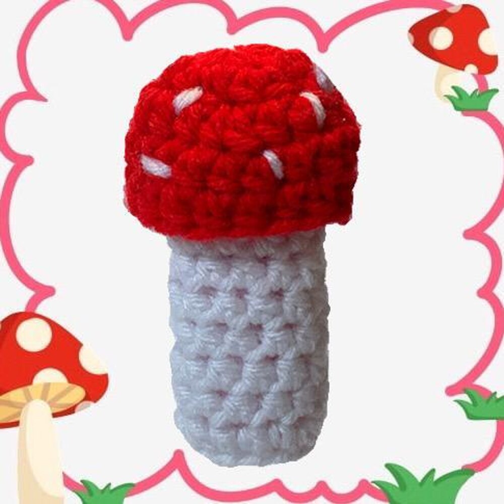 Crochet Mushroom Holder/Pouch/Bag/Necklace for Lighter/Chapstick Crochet  pattern by Colby Donaldson