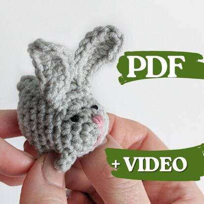 Crochet rabbit pattern, beginner crochet amigurumi bunny