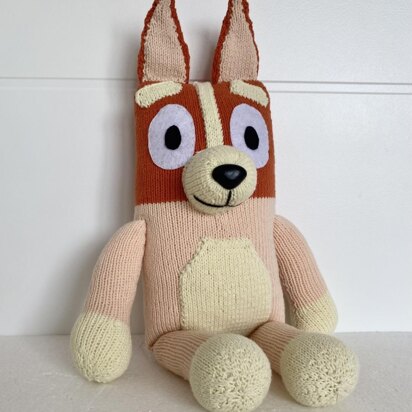 Orange Heeler Dog Chilli - Bluey - knitting pattern