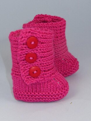 Baby 3 Button Booties (Bootees)