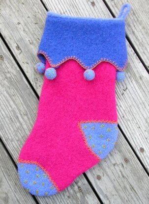 Felted Victorian Holiday Stocking