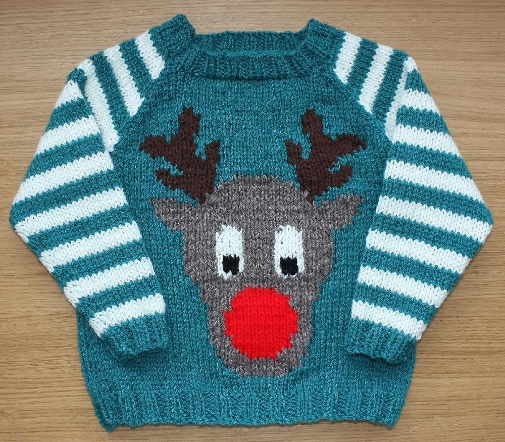 Children's Christmas Jumper Knitting Patterns Free Rudi