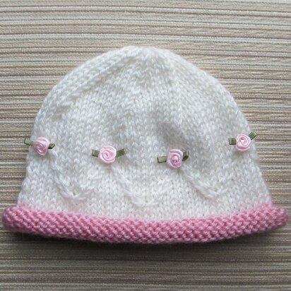 Hat "Masha" for a Baby Girl 0-3, 3-6 and 12-18 Months